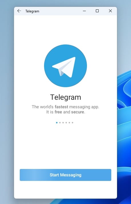 Telegram on Windows 11