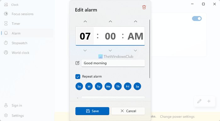 Alarm clock not working on Windows 11/10 even when set