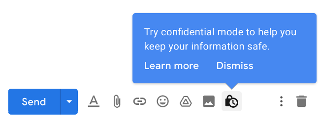 Enable confidential mode in Gmail