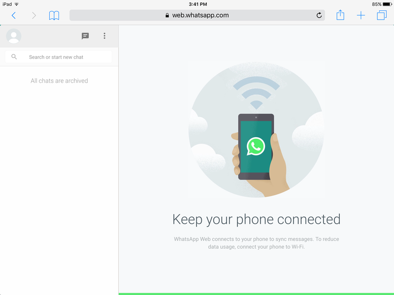 How to get WhatsApp on iPad: WhatsApp Web