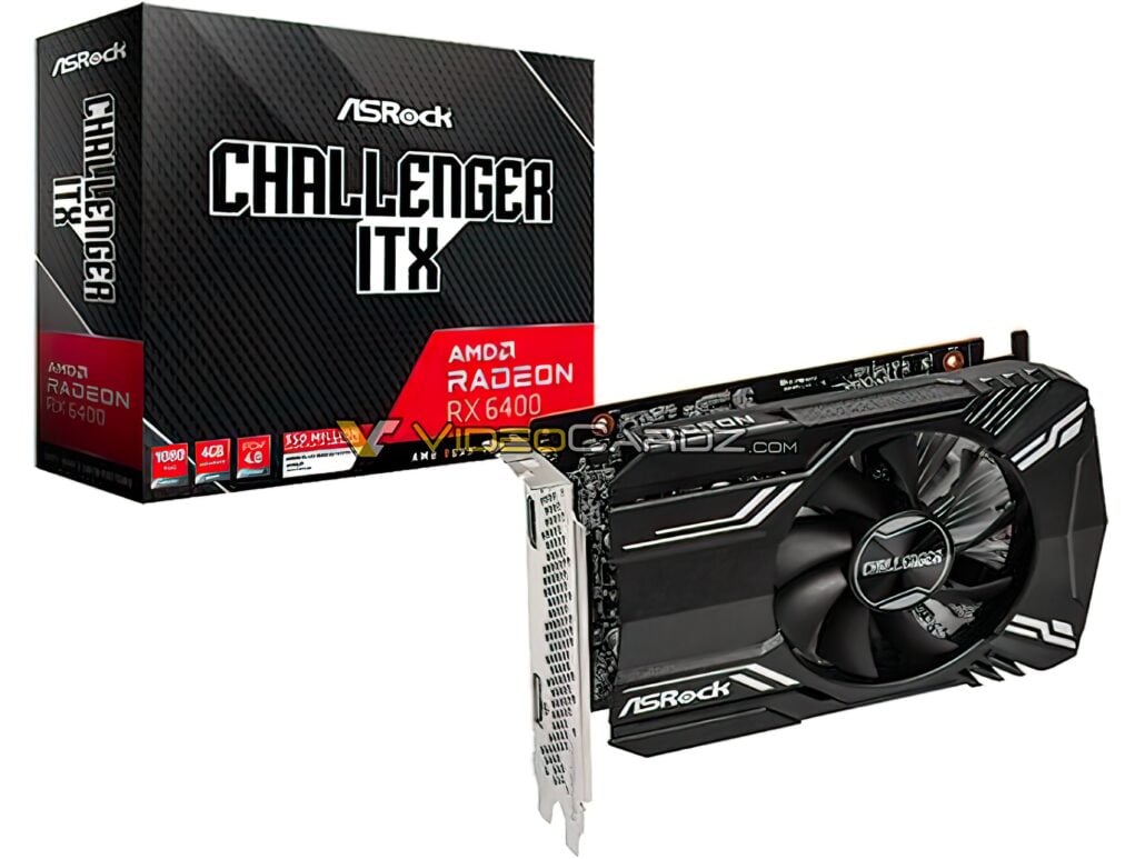 The ASRock Radeon RX 6400 Challenger ITX graphics card has been revealed ahead of its launch on Wednesday. (Image Credits: Videocardz)