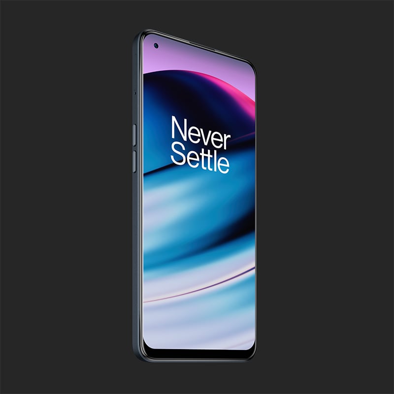 Front view of OnePlus Nord N20 5G on gray background