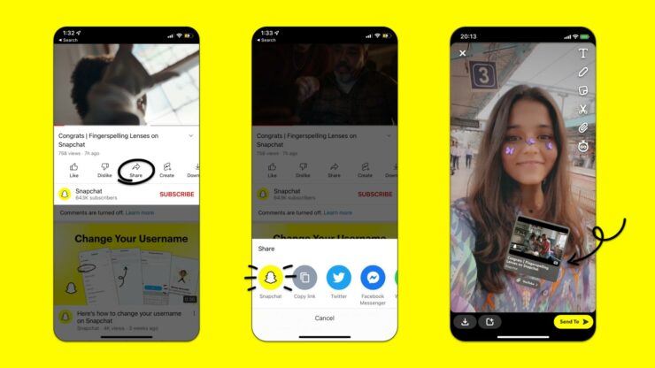 YouTube Video Sharing Now Available on Snapchat for Android and iOS