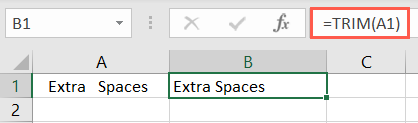 TRIM function in Excel