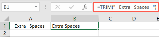 TRIM text in Excel