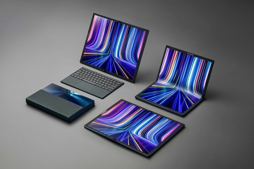 Zenbook 17 Fold OLED in different modes