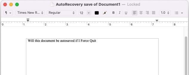 How to open autorecovery doc