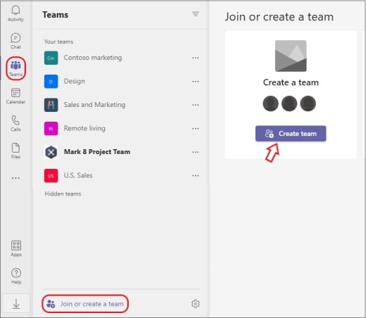 create team desktop