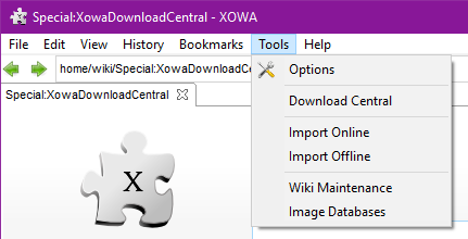 Click "Tools," then click "Download Central."