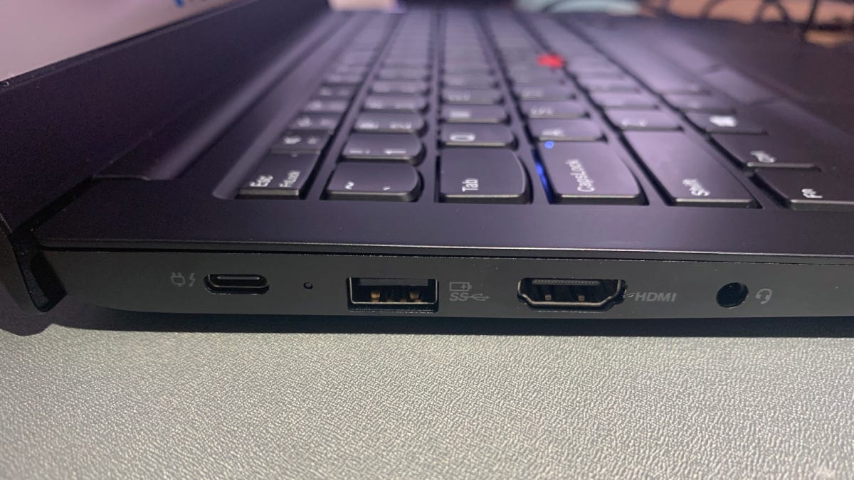 Left side of ThinkPad laptop