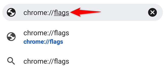 Access Chrome's flags on Android.