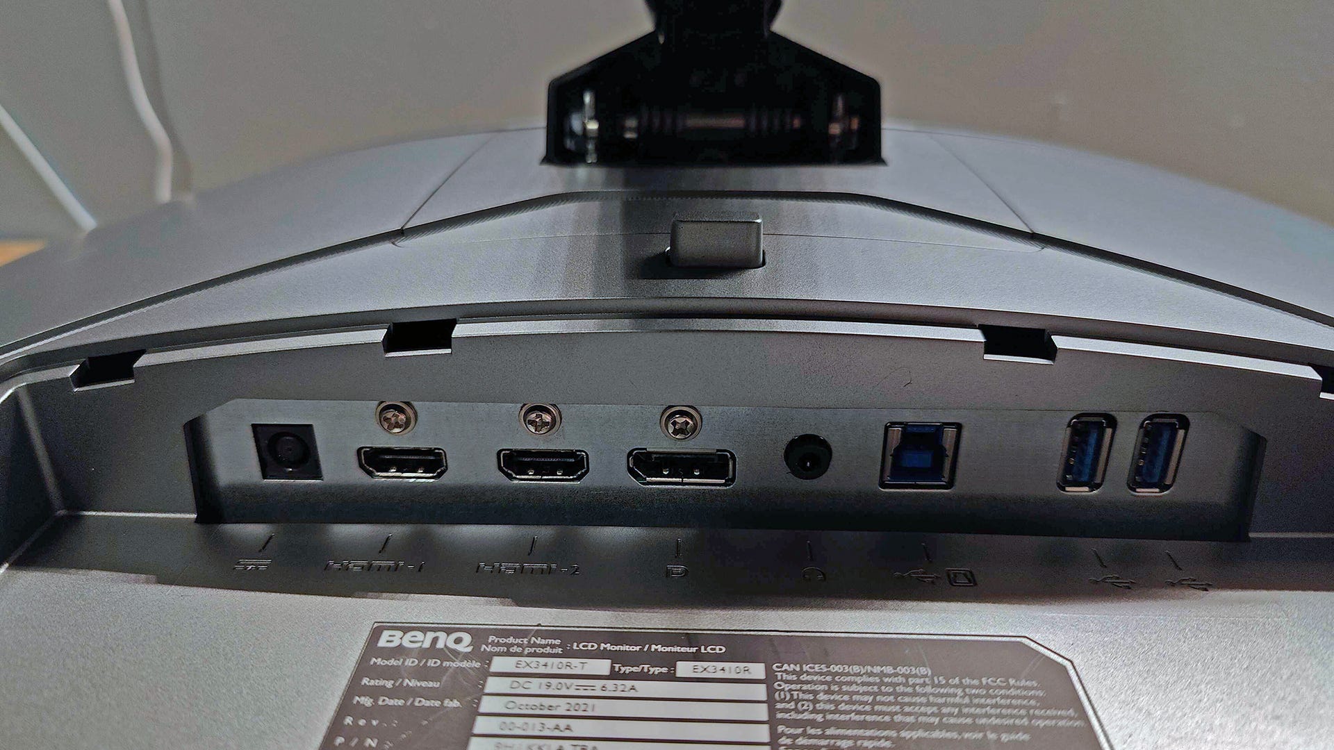 A closeup of two multiple USB ports, an HDMI port, and a DisplayPort 