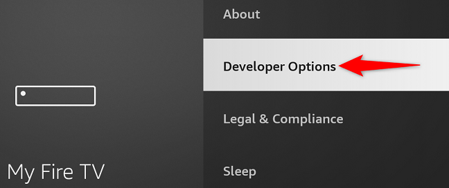 Open "Developer Options."