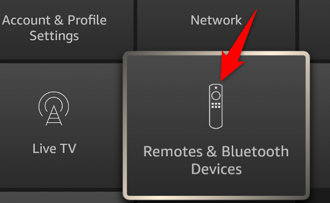 Choose "Remotes & Bluetooth Devices."