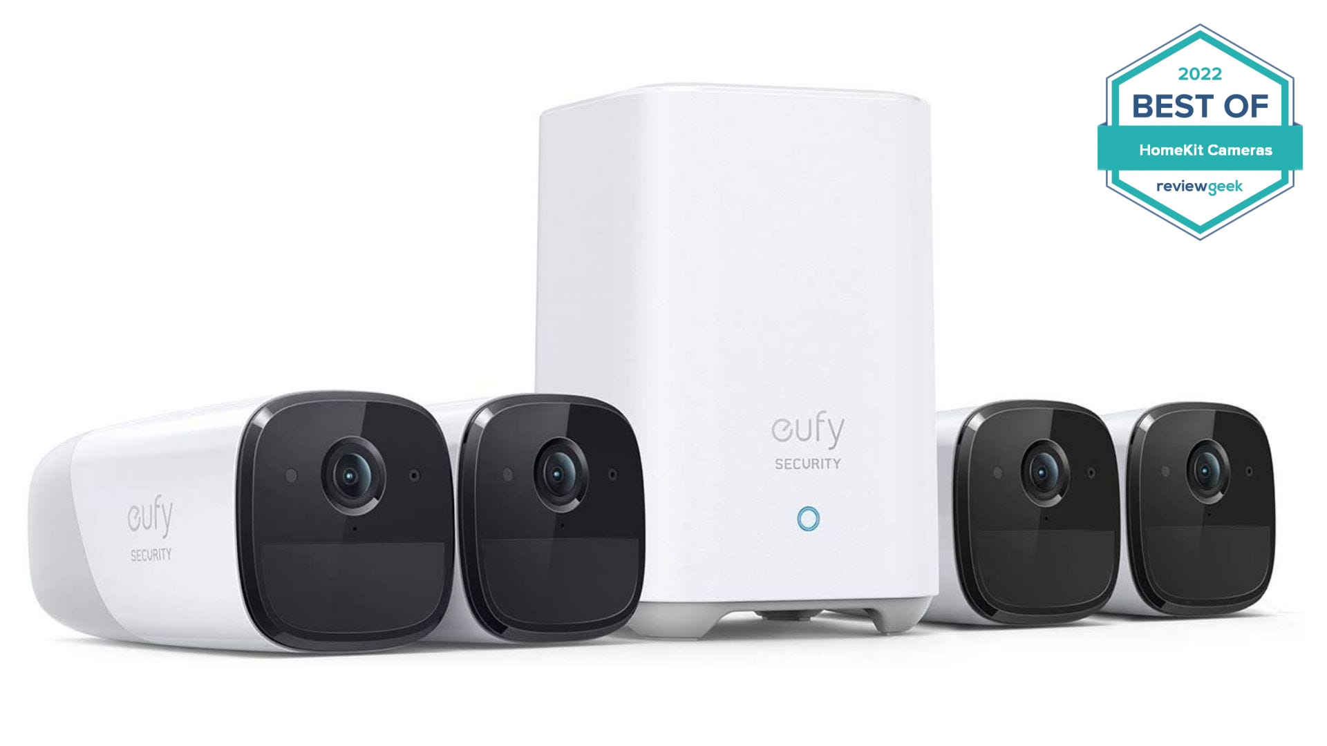 eufyCam 2 Pro Wireless Home Security Camera System with four cameras and a central hub