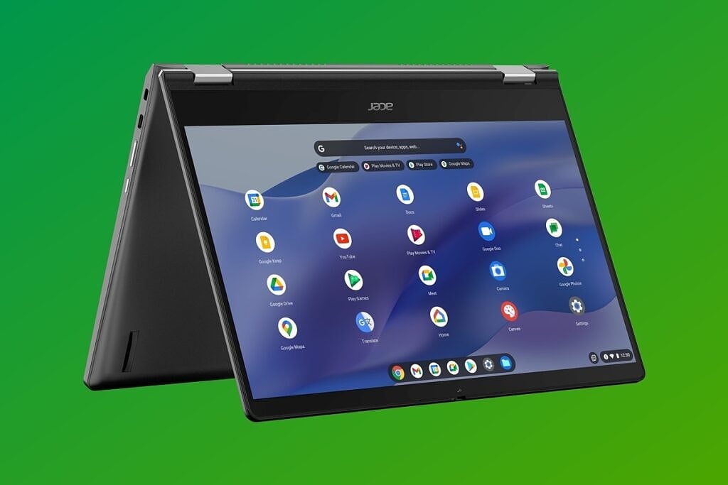 Acer Chromebook Spin 514 in tent mode