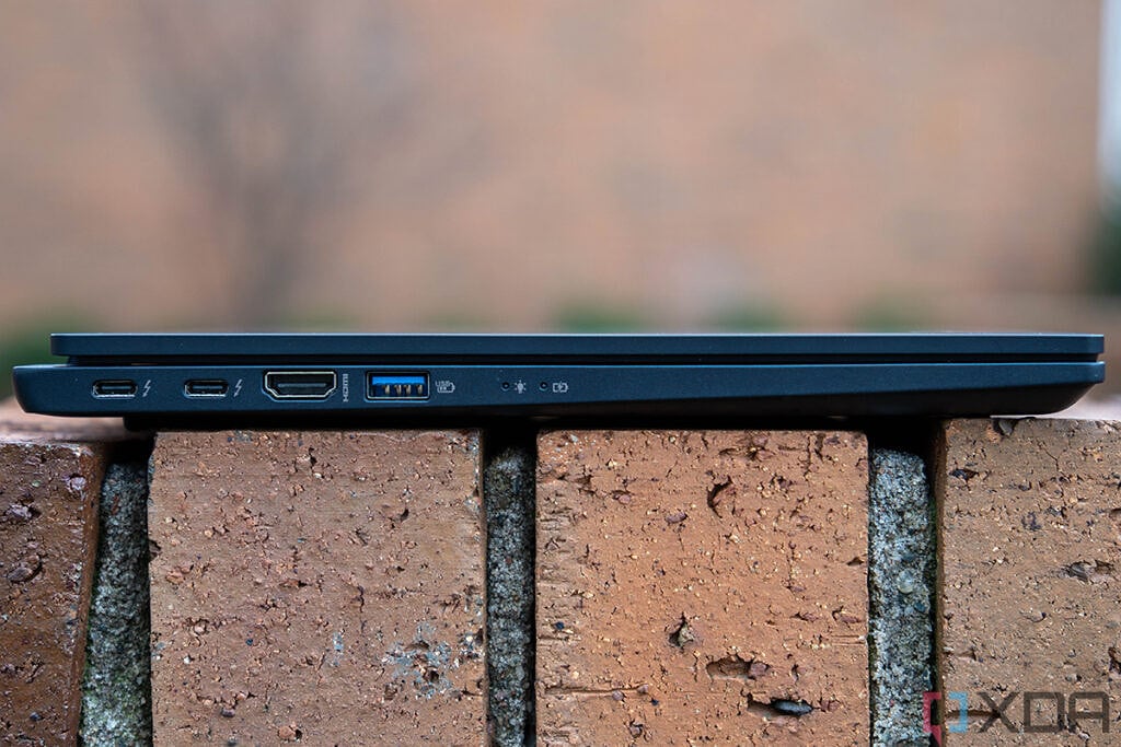Side view of Acer TravelMate P6