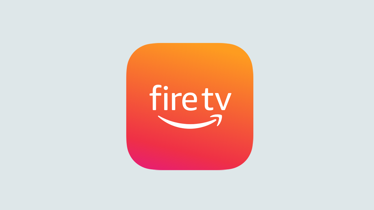 Amazon Fire TV-logo op een effen achtergrondkleur.
