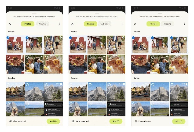 Android 13 Photo Picker New UI