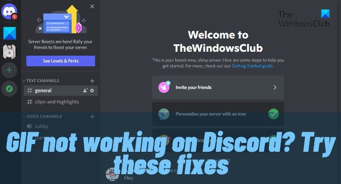 GIF not working on Discord