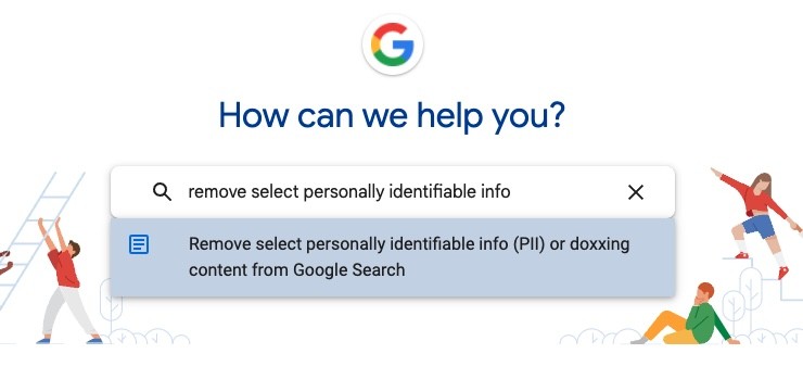 Google how to remove personal contact details