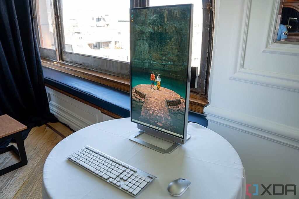 All-in-one PC with rotated display
