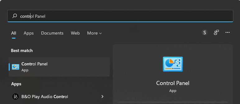 Search-Control-Panel