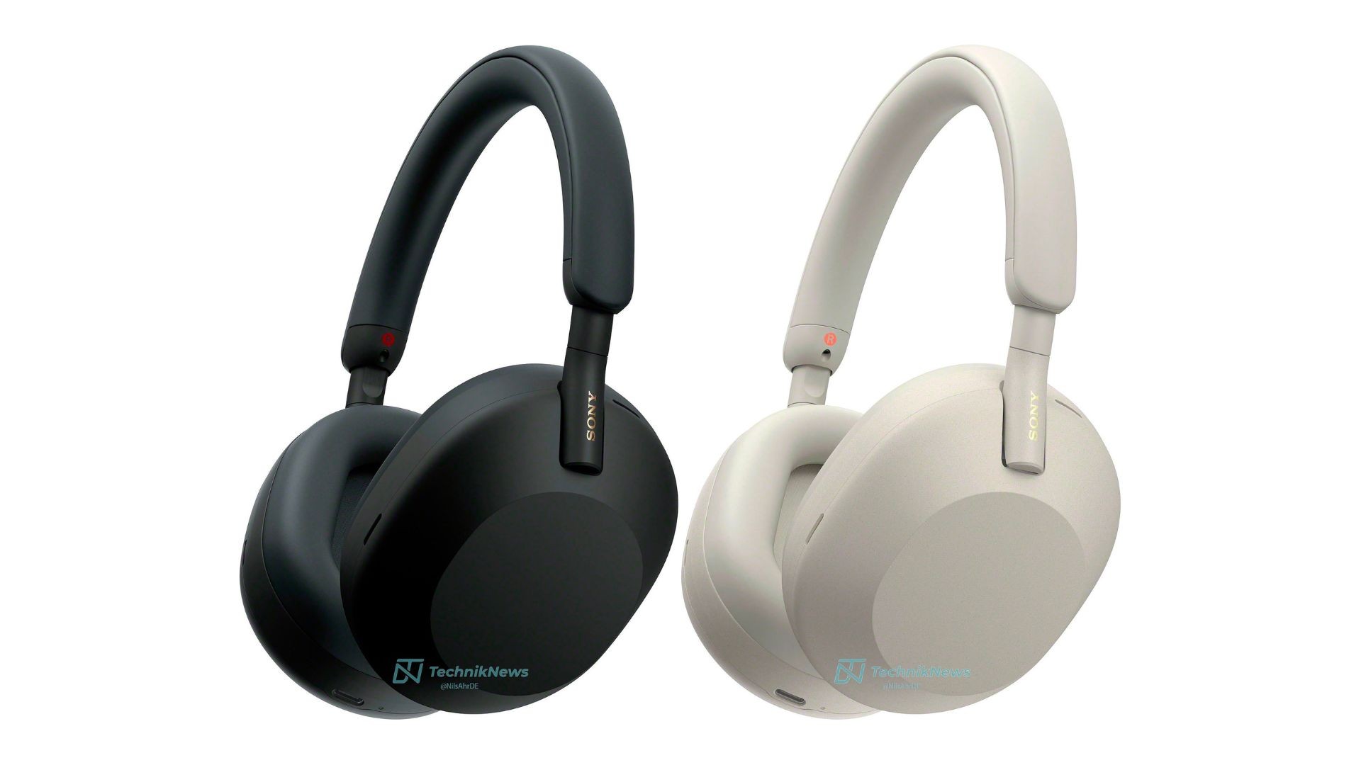 Sony WH-1000XM5 wireless headphones in black and silver
