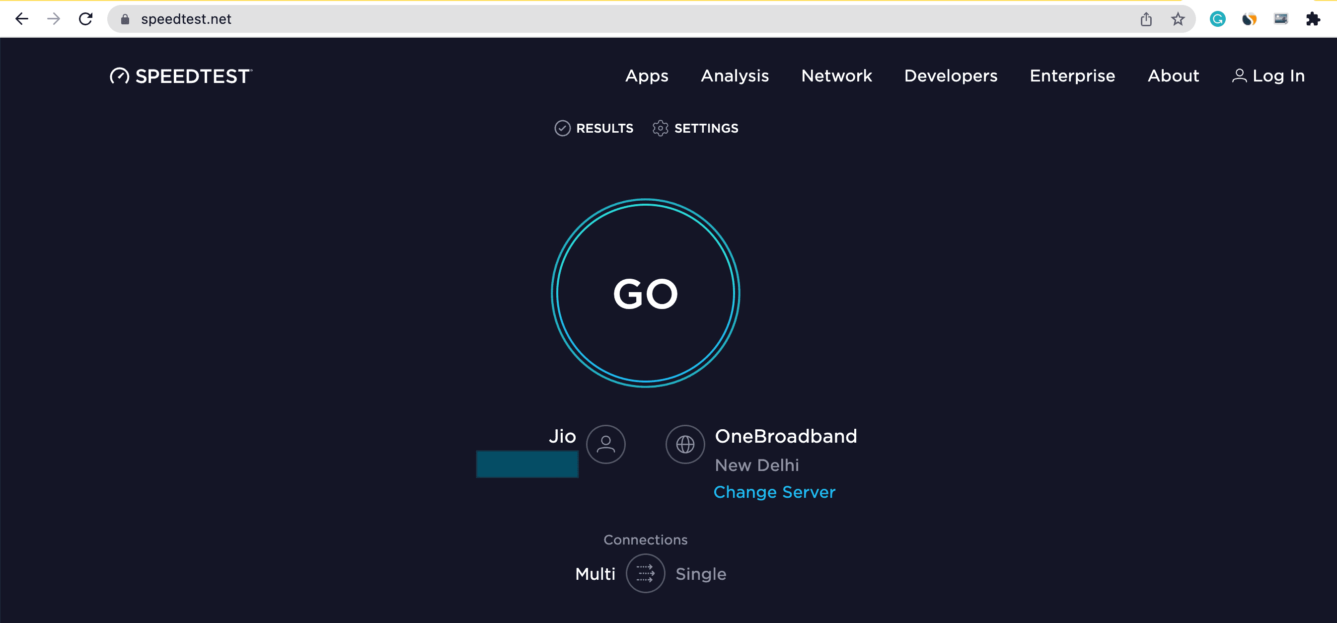 Speedtest.net to check download and upload speeds