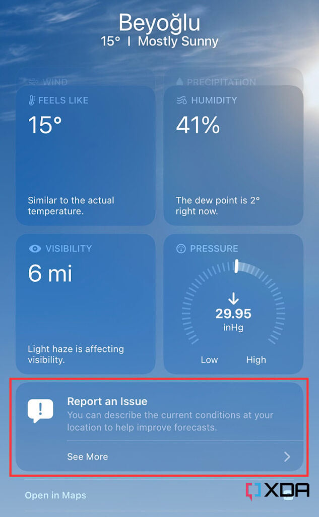 Weather app changes iOS 15.5 beta 2