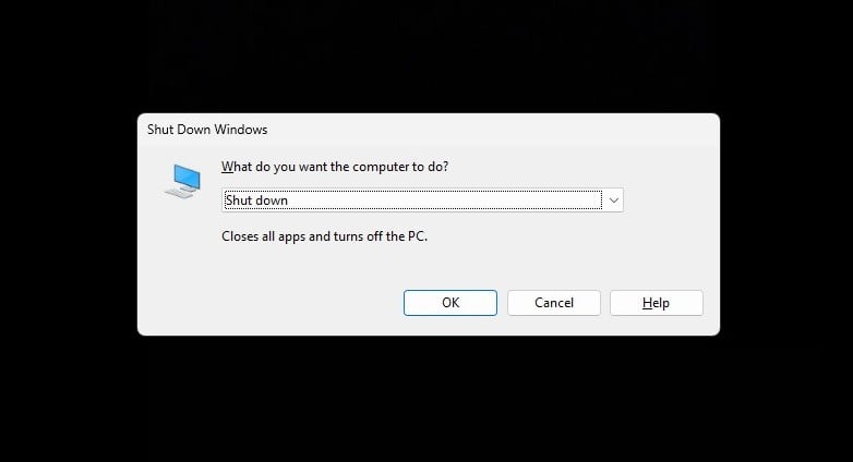 Windows 11 new Shutdown UI