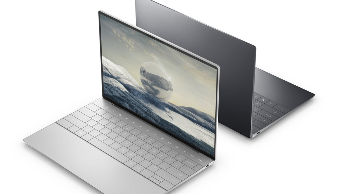 The Dell XPS 13 Plus in black and white colorways