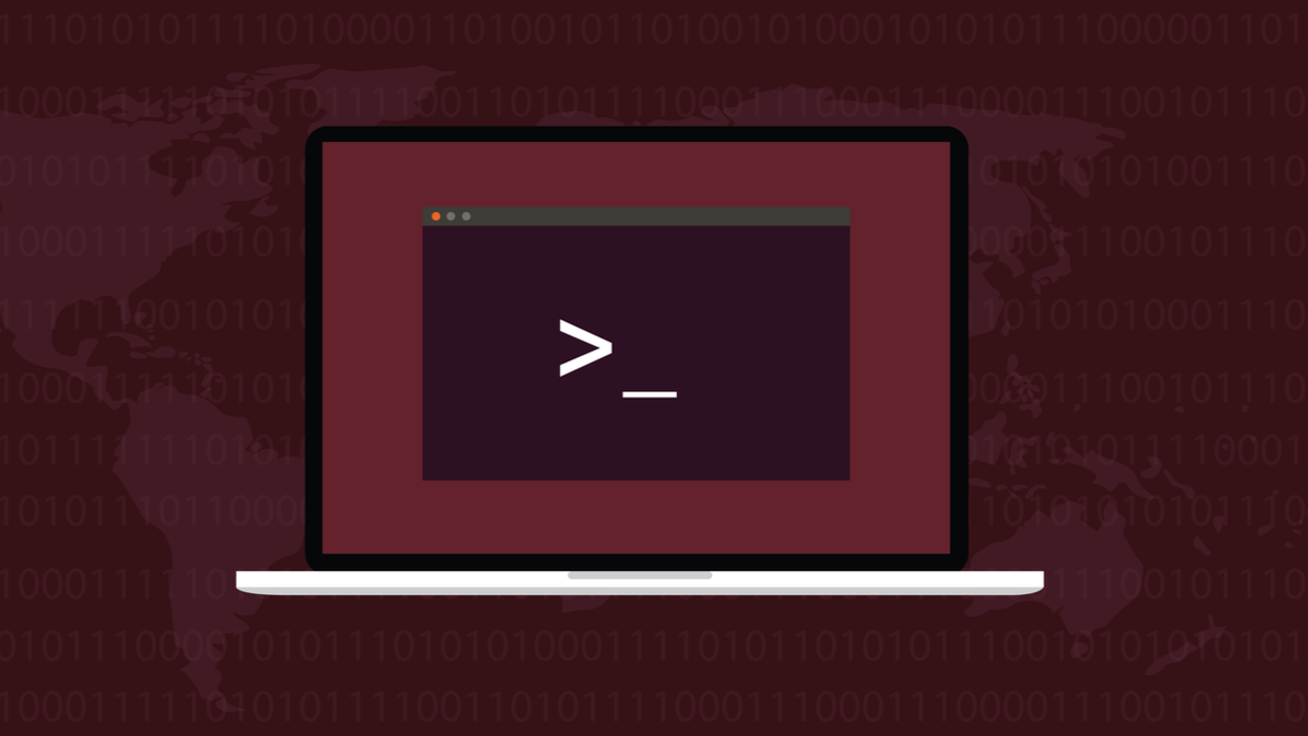 Linux laptop showing a bash prompt