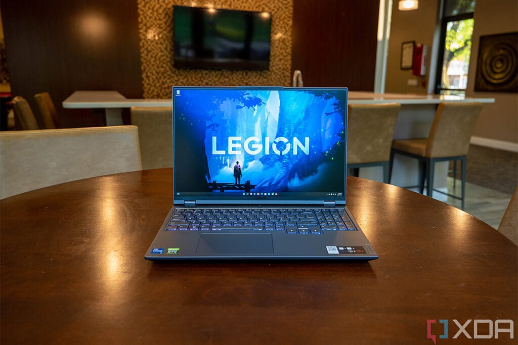 Front view of Lenovo Legion laptop