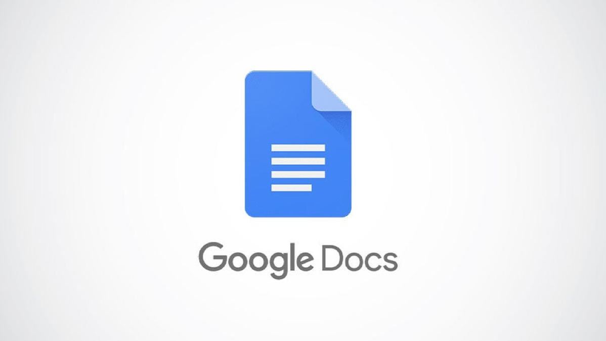 Google Docs logo on a white background