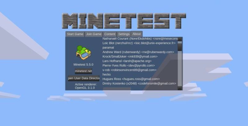minetest about