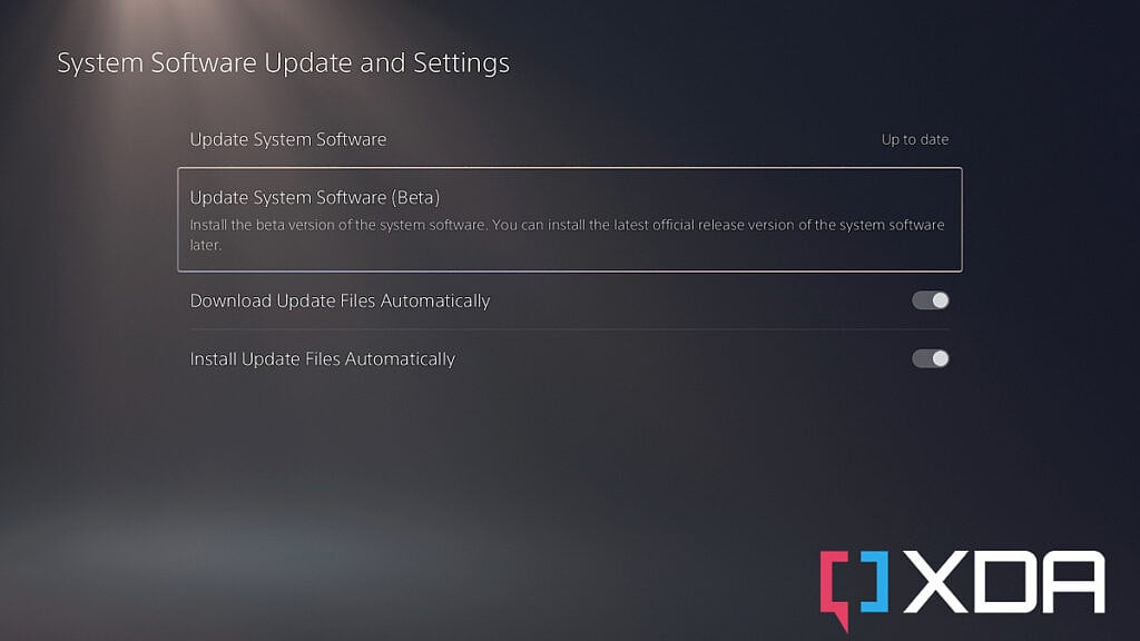 PS5 Beta update