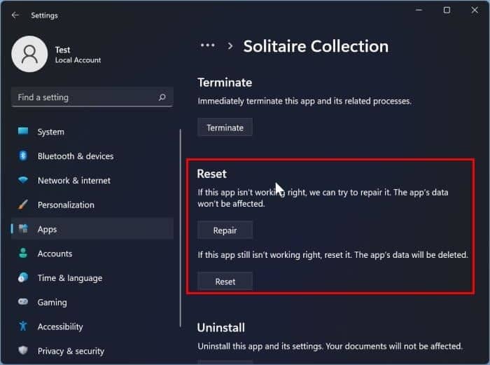 reinstall microsoft solitaire collection in Windows 11 pic6