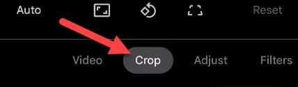 Select "Crop."