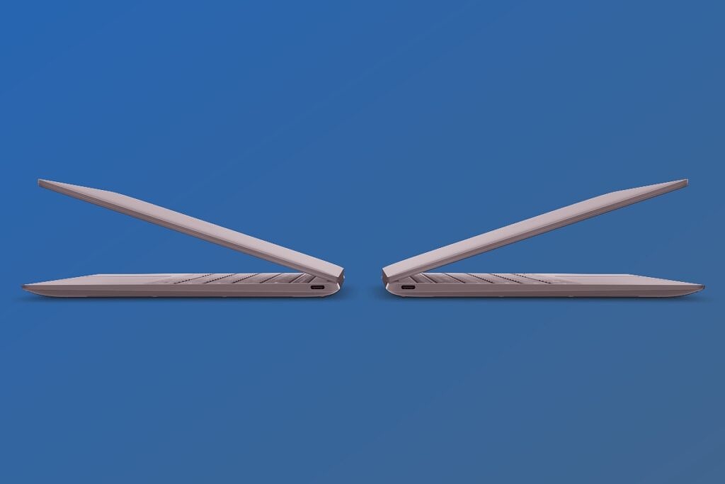 Left and right side views of the 2022 Dell XPS 13 showing the available ports