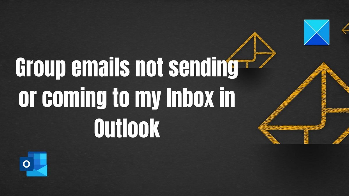 E-mails de grupo que não estão sendo enviados ou chegando à minha caixa de entrada no Outlook