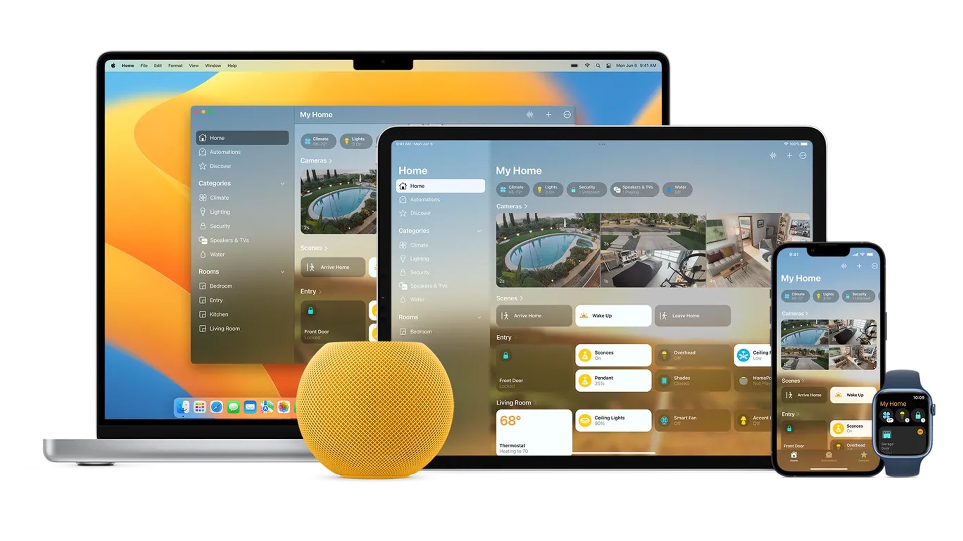 The Apple Home app in iOS 16, iPadOS 16, and macOS Ventura.