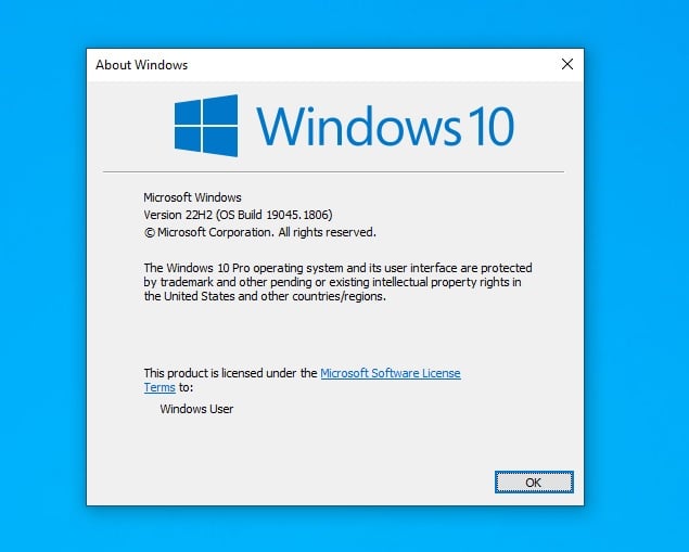 Windows 10 version 22H2