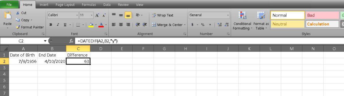 calculate age in excel 2 1200x335 1