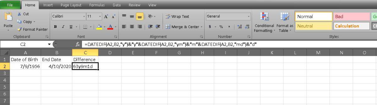 calculate age in excel 4 1200x337 1