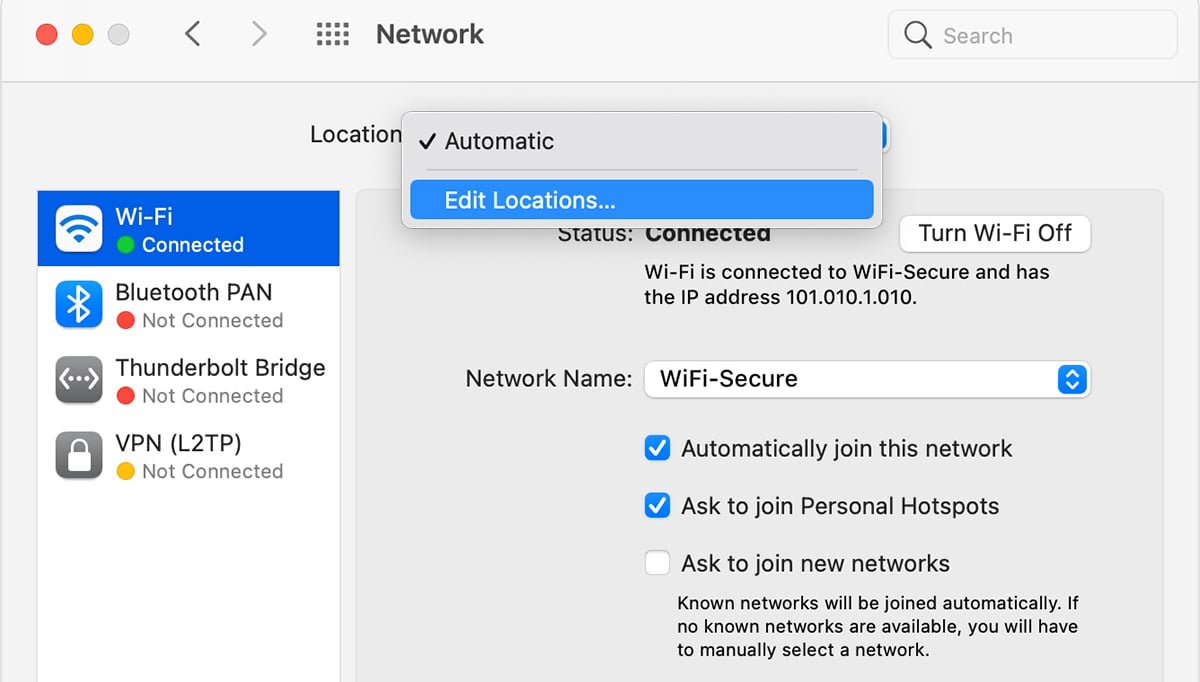 Apple remove recurso de locais de rede no macOS Ventura