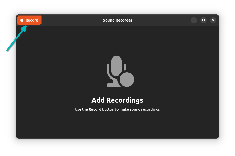 using sound recorder linux