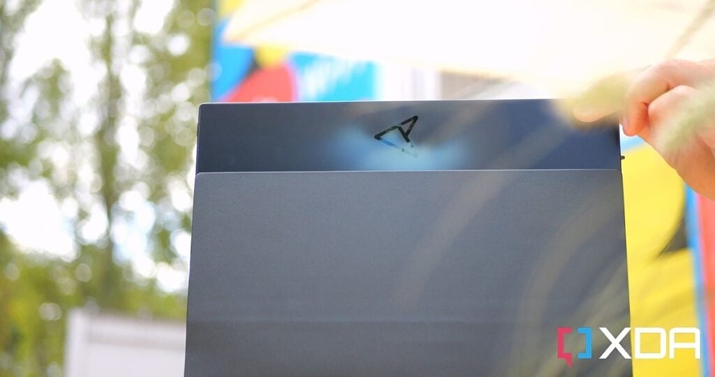 Asus Zenbook 17 Fold logo etched
