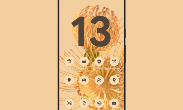 android-13-telefone e logotipo