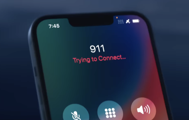 Making a 911 call with iPhone